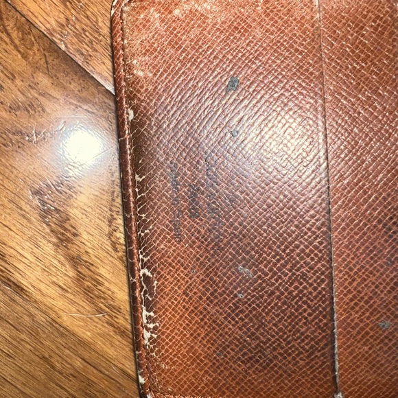 LOUIS VUITTON Folded Wallet Bi-fold PVC Brown Monogram Used - Picture 10 of 15